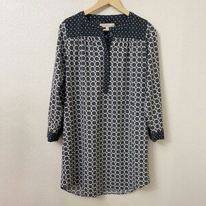 🎇 NEW YEARS SALE 🎆 Loft Shift Dress Size Small Petite Shirt Dress Long Sleeves